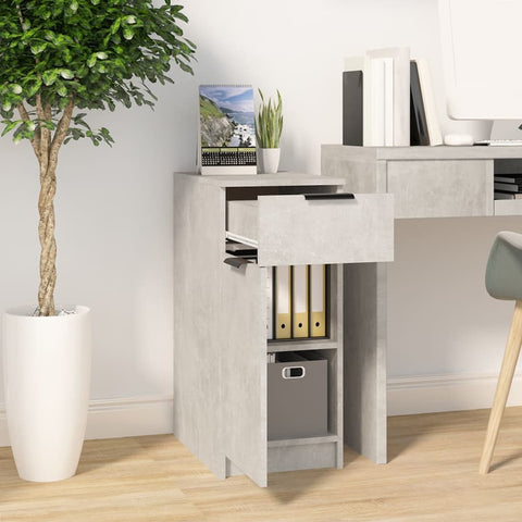 vidaXL Desk Cabinet Concrete Grey 33.5x50x75 cm Engineered Wood