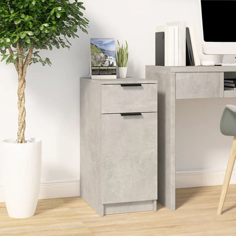 vidaXL Desk Cabinet Concrete Grey 33.5x50x75 cm Engineered Wood