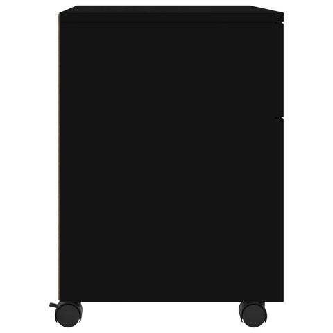 vidaXL Mobile File Cabinet with Wheels Black 45x38x54cm Engineered Wood
