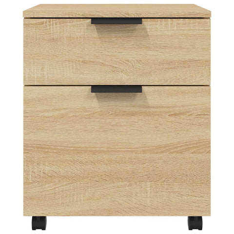 vidaXL Mobile File Cabinet with Wheels Sonoma Oak 45x38x54 cm Engineered Wood