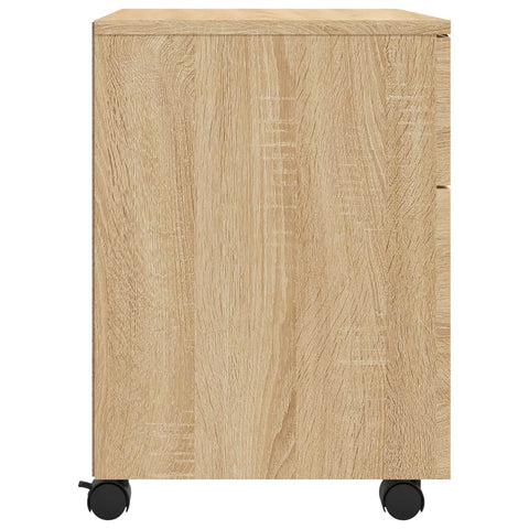 vidaXL Mobile File Cabinet with Wheels Sonoma Oak 45x38x54 cm Engineered Wood