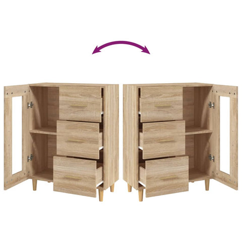 vidaXL Sideboard Sonoma Oak 69,5x34x90 cm Engineered Wood