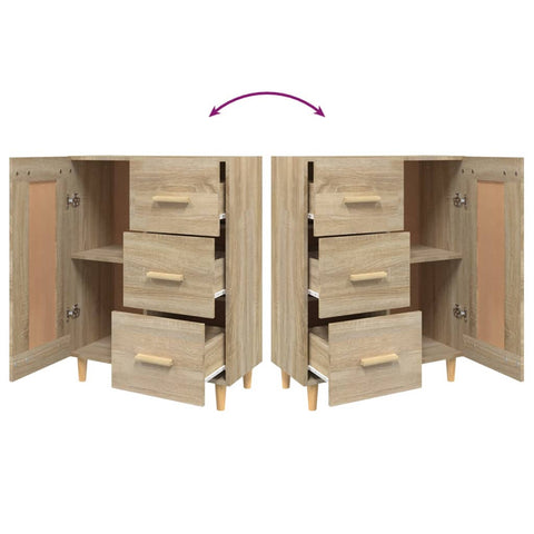 vidaXL Sideboard Sonoma Oak 69.5x34x90 cm Engineered Wood