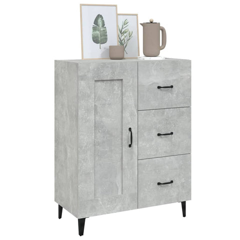 vidaXL Sideboard Concrete Grey 69.5x34x90 cm Engineered Wood