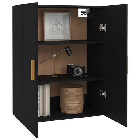 vidaXL Hanging Wall Cabinet Black 69.5x34x90 cm