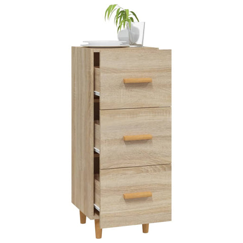 vidaXL Sideboard Sonoma Oak 34.5x34x90 cm Engineered Wood
