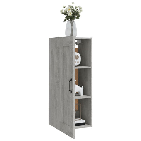 vidaXL Hanging Cabinet Concrete Grey 35x34x90 cm Engineered Wood