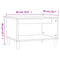 vidaXL Coffee Table Black 60x50x40 cm Engineered Wood