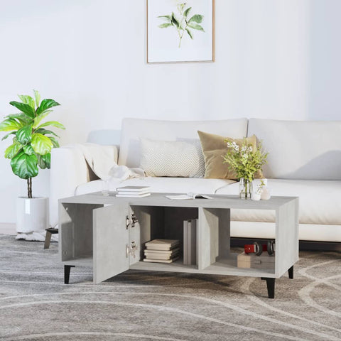 vidaXL Coffee Table Concrete Grey 102x50x40 cm Engineered Wood