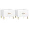 vidaXL Coffee Tables 2 pcs White 50x50x40 cm Engineered Wood