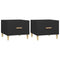 vidaXL Coffee Tables 2 pcs Black 50x50x40 cm Engineered Wood