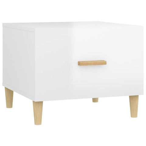 vidaXL Coffee Table High Gloss White 50x50x40 cm Engineered Wood
