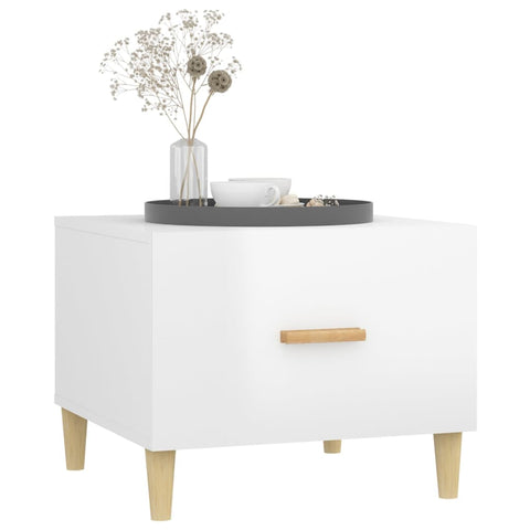 vidaXL Coffee Table High Gloss White 50x50x40 cm Engineered Wood