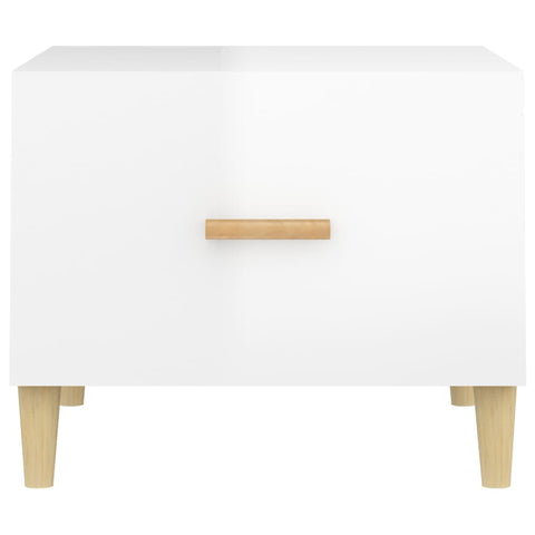 vidaXL Coffee Table High Gloss White 50x50x40 cm Engineered Wood