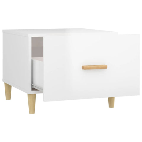 vidaXL Coffee Table High Gloss White 50x50x40 cm Engineered Wood