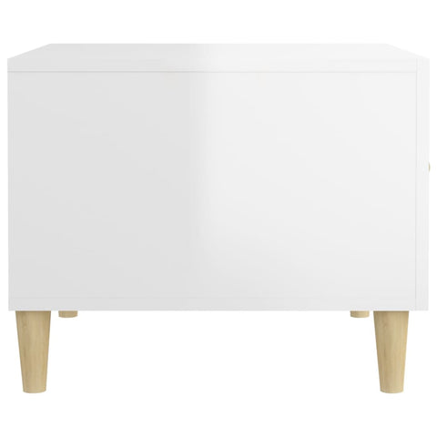 vidaXL Coffee Table High Gloss White 50x50x40 cm Engineered Wood
