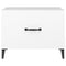 vidaXL Coffee Table with Metal Legs White 50x50x40 cm
