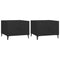 vidaXL Coffee Table with Metal Legs 2 pcs Black 50x50x40 cm