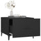 vidaXL Coffee Table with Metal Legs 2 pcs Black 50x50x40 cm