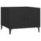 vidaXL Coffee Table with Metal Legs 2 pcs Black 50x50x40 cm