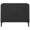 vidaXL Coffee Table with Metal Legs 2 pcs Black 50x50x40 cm