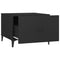 vidaXL Coffee Table with Metal Legs 2 pcs Black 50x50x40 cm