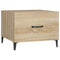 vidaXL Coffee Table with Metal Legs Sonoma Oak 50x50x40 cm