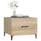 vidaXL Coffee Table with Metal Legs Sonoma Oak 50x50x40 cm