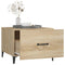 vidaXL Coffee Table with Metal Legs Sonoma Oak 50x50x40 cm
