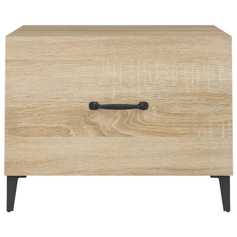 vidaXL Coffee Table with Metal Legs Sonoma Oak 50x50x40 cm