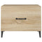 vidaXL Coffee Table with Metal Legs Sonoma Oak 50x50x40 cm