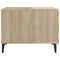 vidaXL Coffee Table with Metal Legs Sonoma Oak 50x50x40 cm