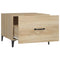 vidaXL Coffee Table with Metal Legs Sonoma Oak 50x50x40 cm
