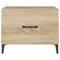 vidaXL Coffee Table with Metal Legs 2 pcs Sonoma Oak 50x50x40 cm