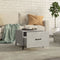 vidaXL Coffee Table with Metal Legs Concrete Grey 50x50x40 cm
