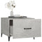 vidaXL Coffee Table with Metal Legs Concrete Grey 50x50x40 cm