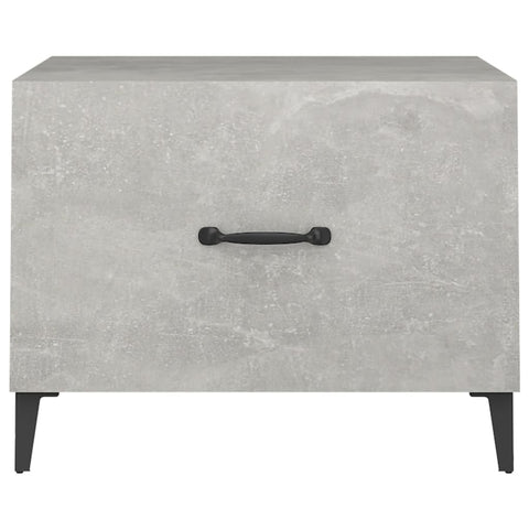 vidaXL Coffee Table with Metal Legs Concrete Grey 50x50x40 cm