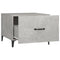 vidaXL Coffee Table with Metal Legs Concrete Grey 50x50x40 cm