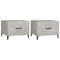 vidaXL Coffee Table with Metal Legs 2 pcs Concrete Grey 50x50x40 cm