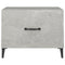 vidaXL Coffee Table with Metal Legs 2 pcs Concrete Grey 50x50x40 cm