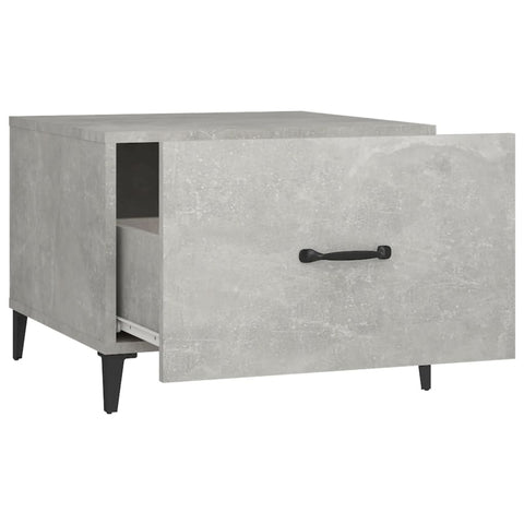 vidaXL Coffee Table with Metal Legs 2 pcs Concrete Grey 50x50x40 cm
