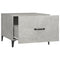 vidaXL Coffee Table with Metal Legs 2 pcs Concrete Grey 50x50x40 cm