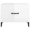 vidaXL Coffee Table with Metal Legs High Gloss White 50x50x40 cm