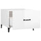 vidaXL Coffee Table with Metal Legs High Gloss White 50x50x40 cm