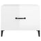vidaXL Coffee Tables with Metal Legs 2 pcs High Gloss White 50x50x40 cm