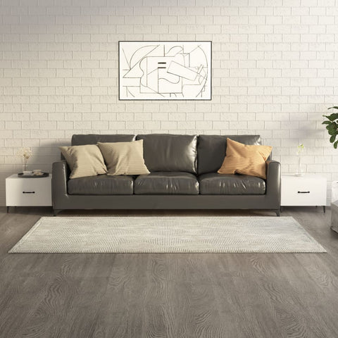 vidaXL Coffee Tables with Metal Legs 2 pcs High Gloss White 50x50x40 cm