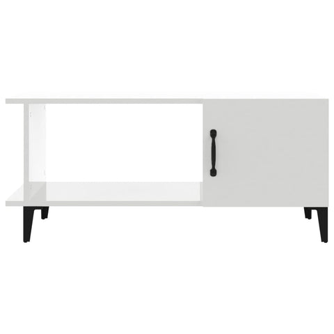 vidaXL Coffee Table High Gloss White 90x50x40 cm Engineered Wood