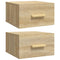vidaXL Wall-mounted Bedside Cabinets 2 pcs Sonoma Oak 35x35x20 cm