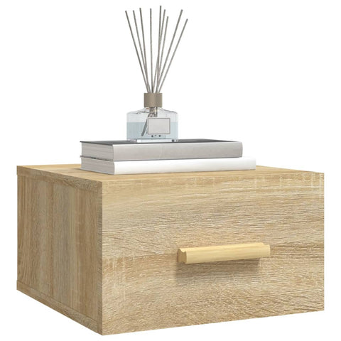 vidaXL Wall-mounted Bedside Cabinets 2 pcs Sonoma Oak 35x35x20 cm