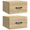 vidaXL Wall-mounted Bedside Cabinets 2 pcs Sonoma Oak 35x35x20 cm